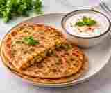 Aloo-Paratha with Yogurt
