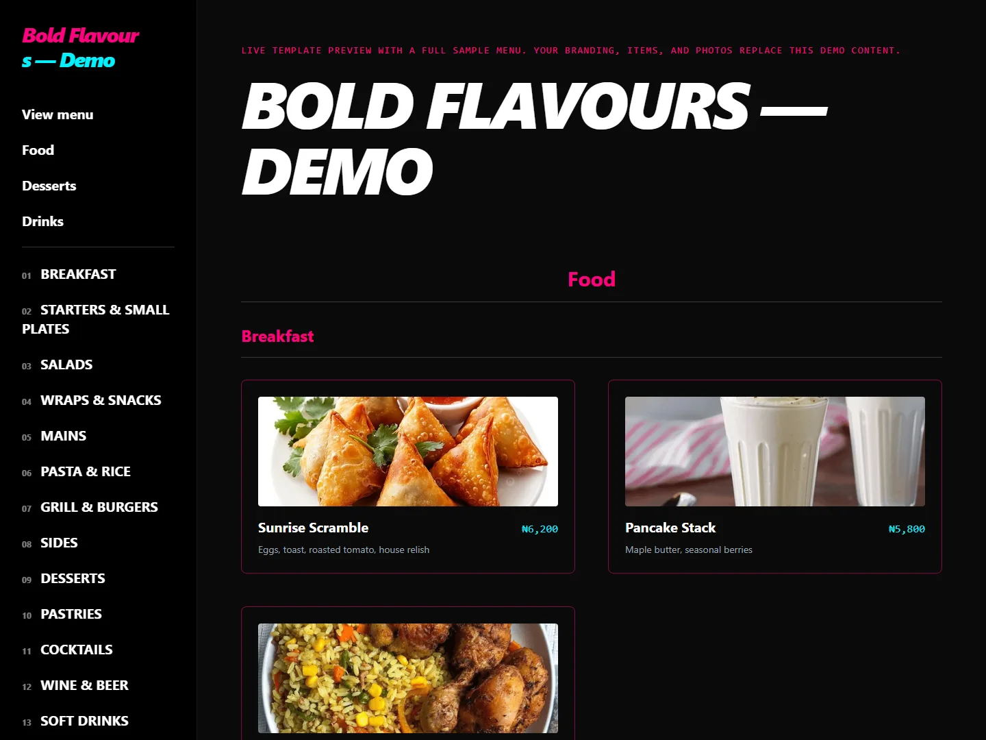 Bold Flavours preview