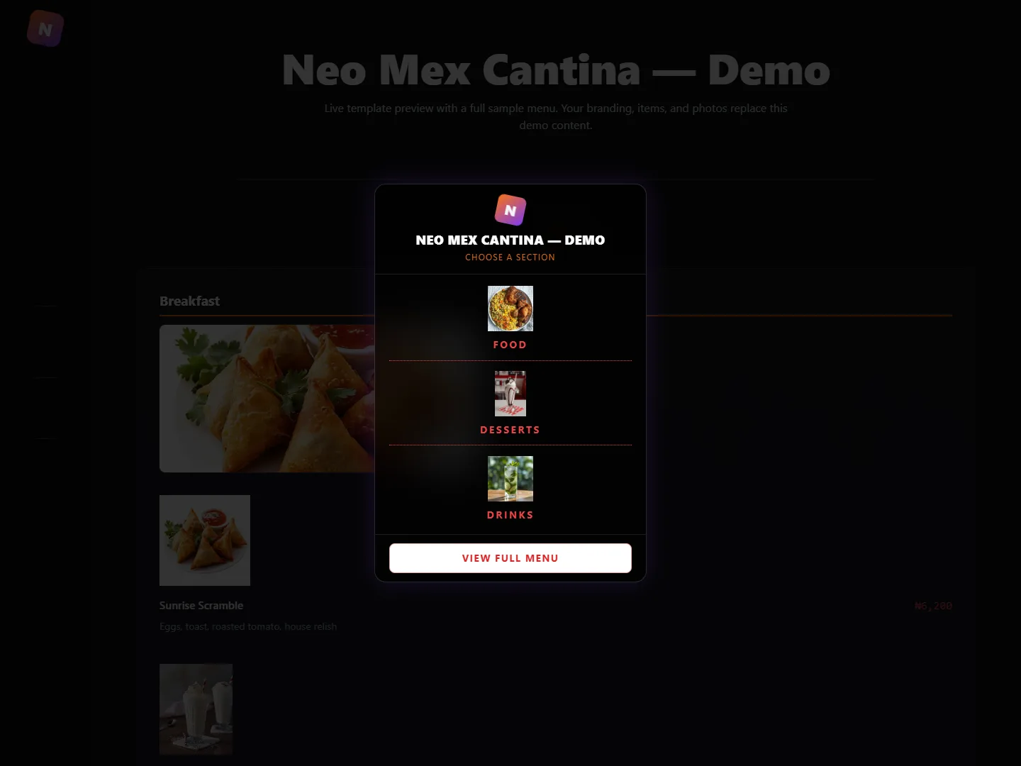 Neo Mex Cantina preview